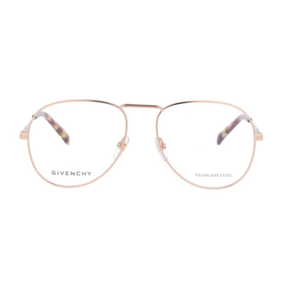 GIVENCHY | Rose Gold Stainless Steel Frame Aviator Style Eyeglasses - Picture 1 of 8